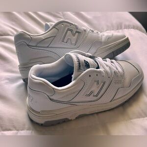 New Balance White 550; Men’s 4.5/Woman’s 6